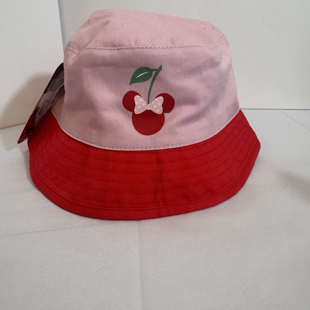 DISNEY Minnie Mouse Toddler Girls Reversible Bucket Style Swim Hat Pink Red NEW!